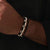 Men's Black Lava Bracelet - Silver - SBBLBULM