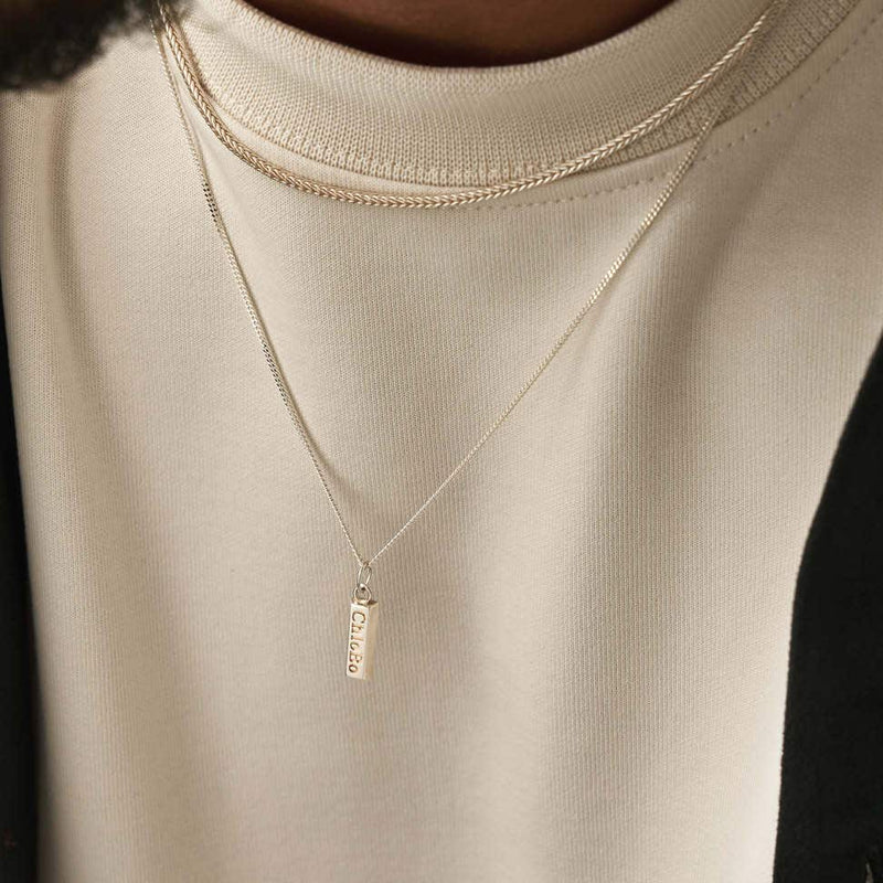 Men's Fox Tail Chain Necklace - Silver - SNFOXTAILM