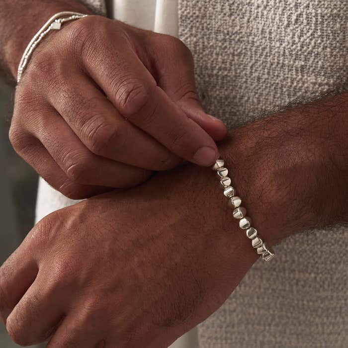 Men's Bullet Bracelet - Silver - SBBULM