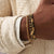 Men's Kambaba Jasper Twisted Rice Bracelet - Silver - SBKJTOM