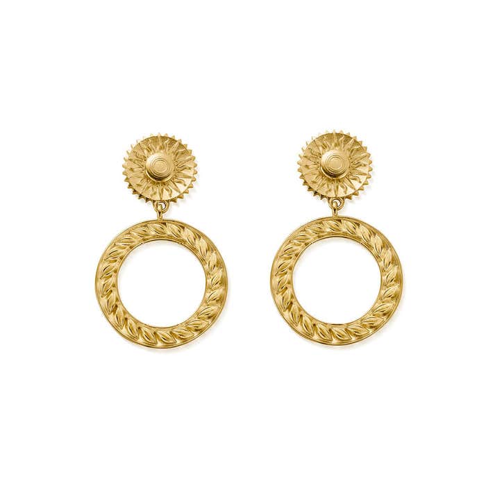 Sun Statement Earrings - Gold - CC-G-ER-3-S1