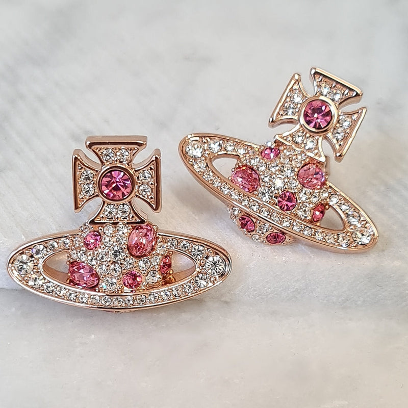 Francette Bas Relief Earrings - Rose Gold