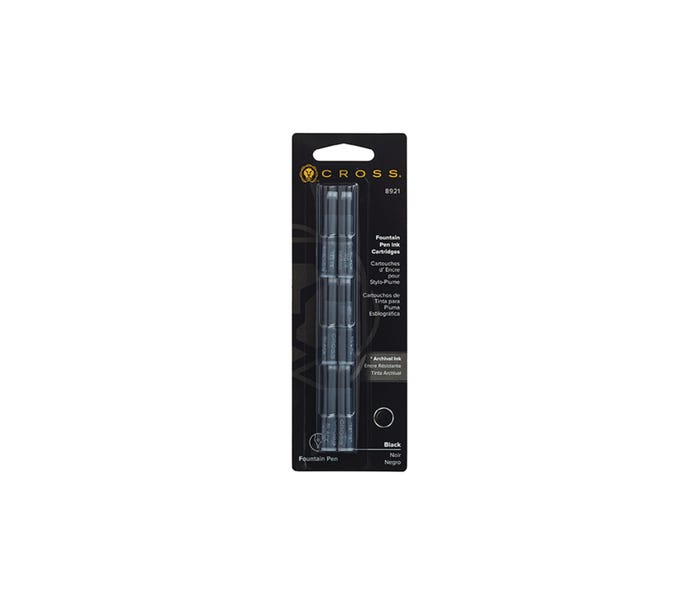 Fountain Pen Ink Cartridges x 6 - Black Ink - 8921