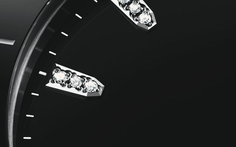 Aquis Date Diamonds Watch, Black