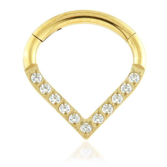 Pavé Gem Wishbone Hinged Ring - Gold - ZTMRING39-1.2-8