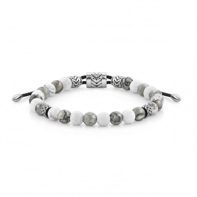 Instinct Marina Bracelet - Howlite/Grey Jade - 027916/069