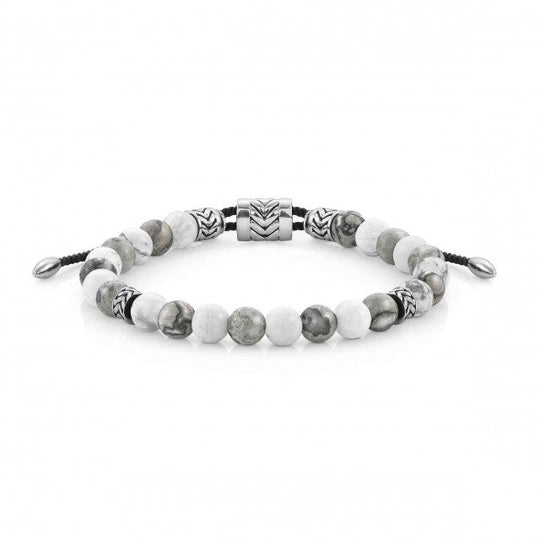 Instinct Marina Bracelet - Howlite/Grey Jade - 027916/069