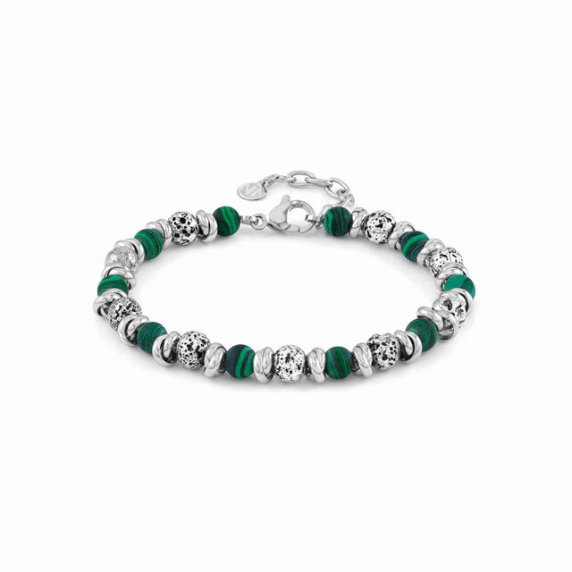 Instinct Malachite Bracelet - Green/Silver - 027919/045