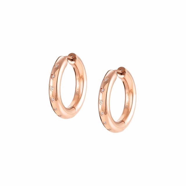 Infinito CZ Hoop Earrings - Rose - 028204/011