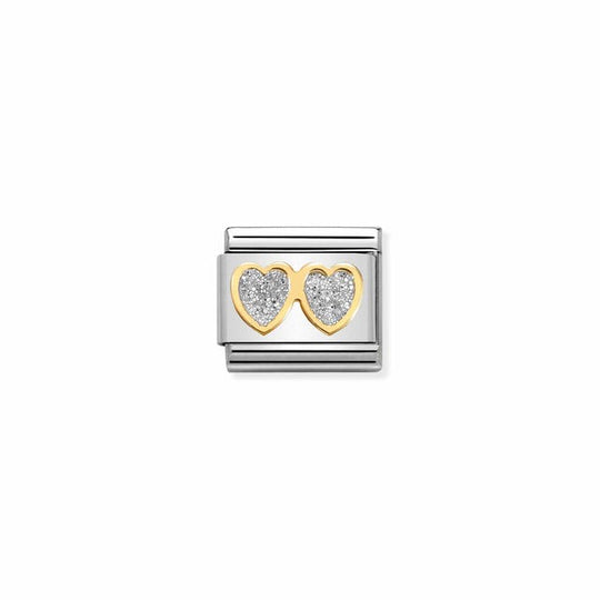 Composable Double Hearts Link - Gold - 030220/01