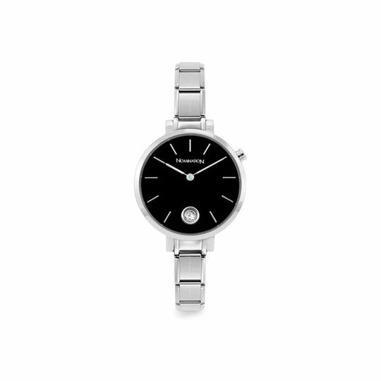 Composable Round Ladies Watch - Black/Silver - 076033/012