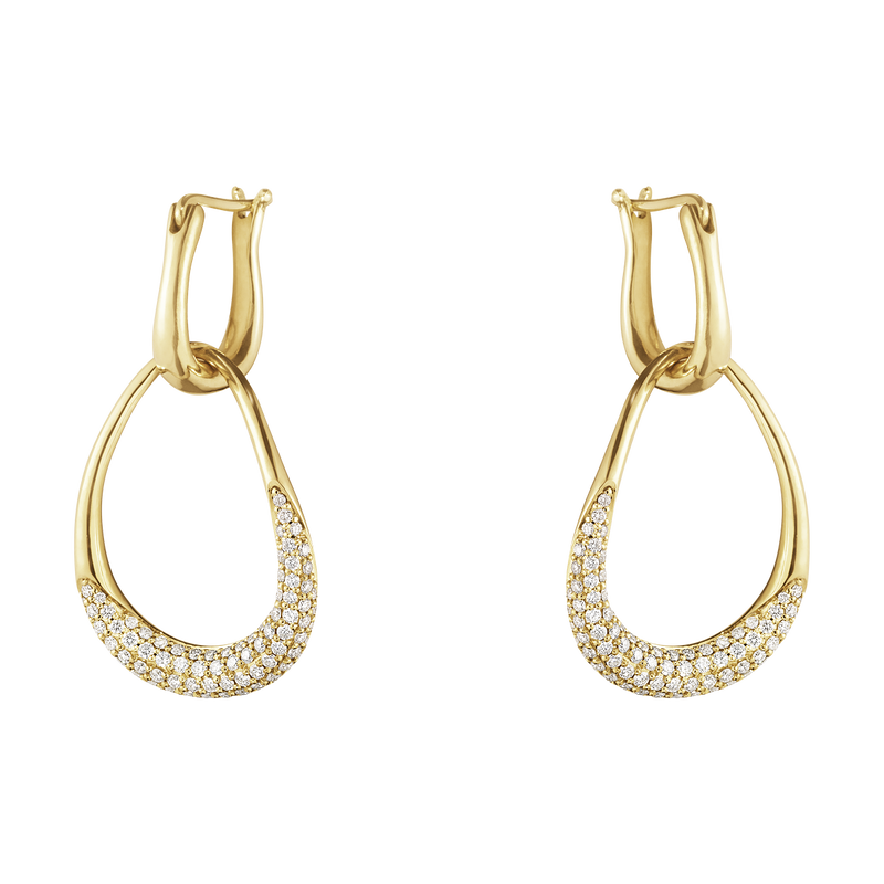 Offspring Pavé Diamond Earrings - Gold - 10014275