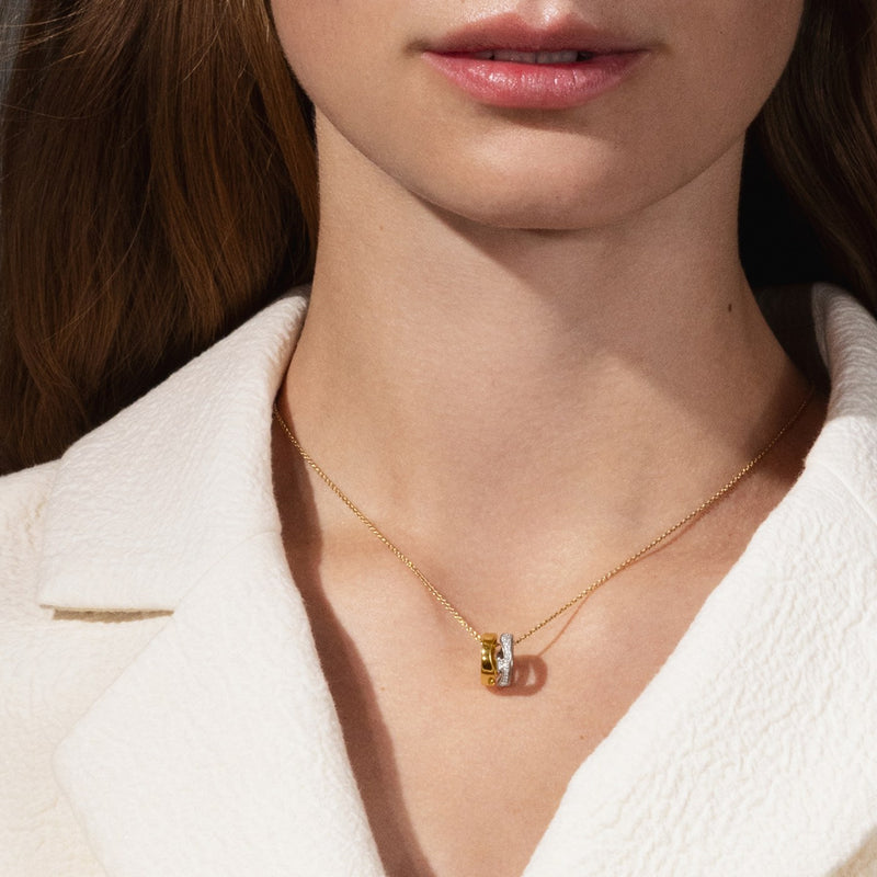 Fusion Necklace with Open Pendant - Gold - 10016423