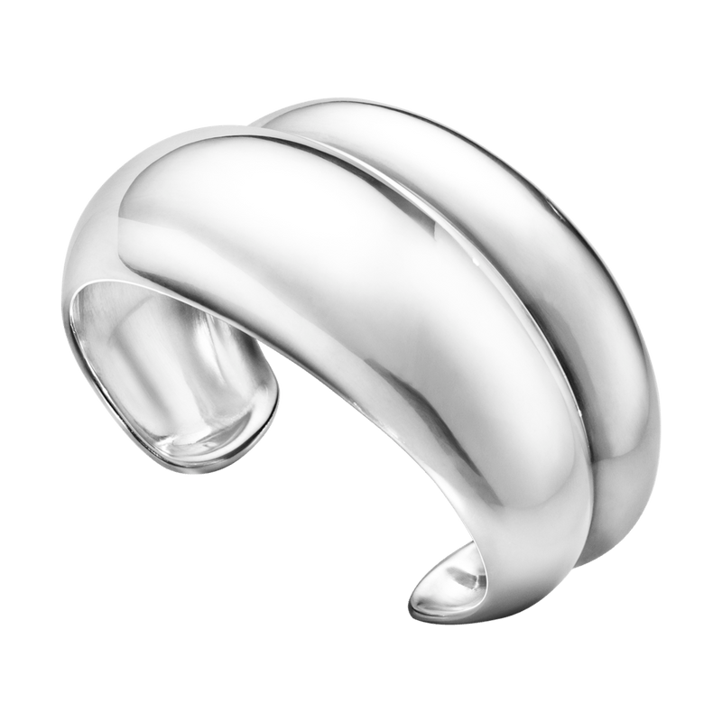 Medium Curve Bangle - Large - Silver - 20000026000L
