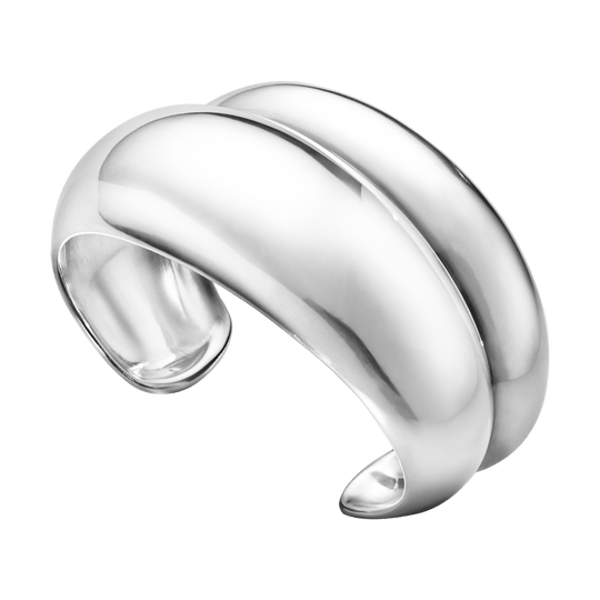 Medium Curve Bangle - Large - Silver - 20000026000L