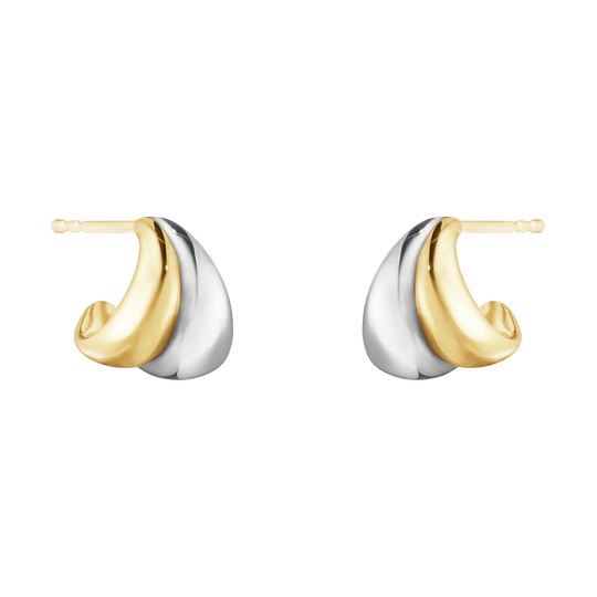 Curve Small Earrings - Silver & Yellow Gold - 10017501