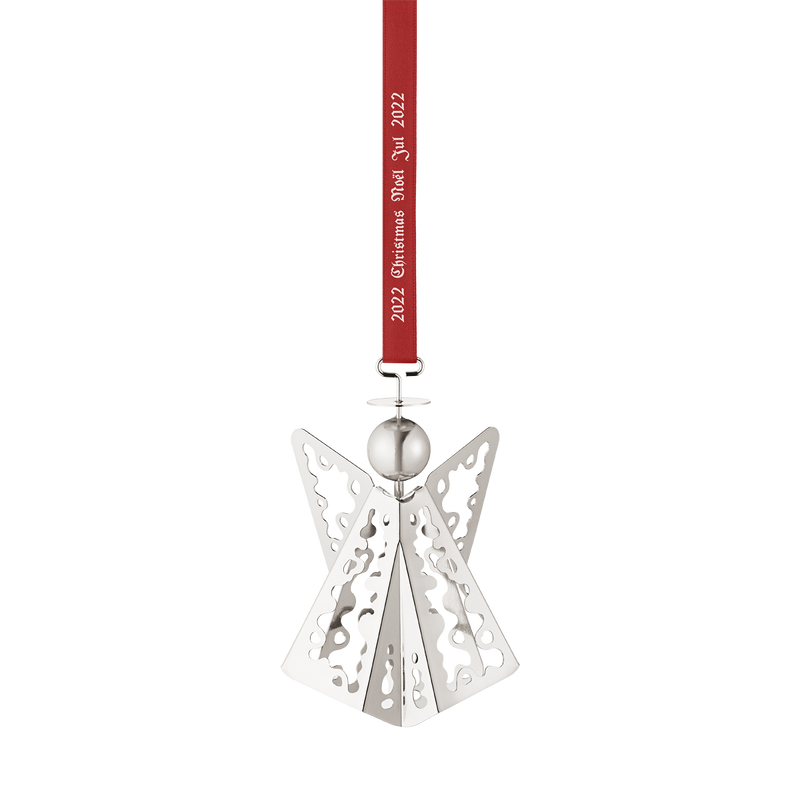 2022 Christmas Lace Angel Ornament - Silver - 10020101