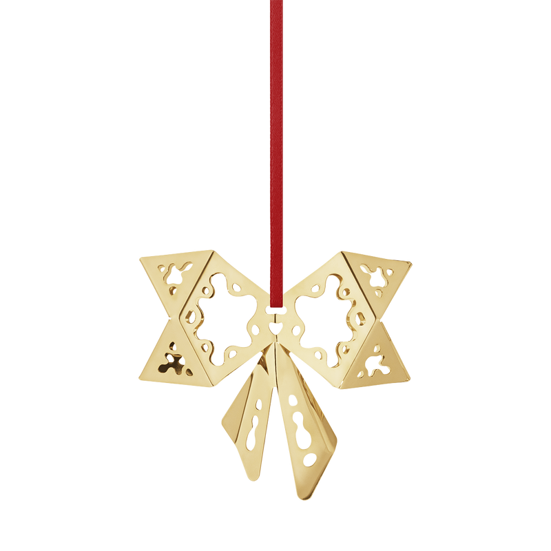 2022 Christmas Bow Ornament - Gold - 10020103