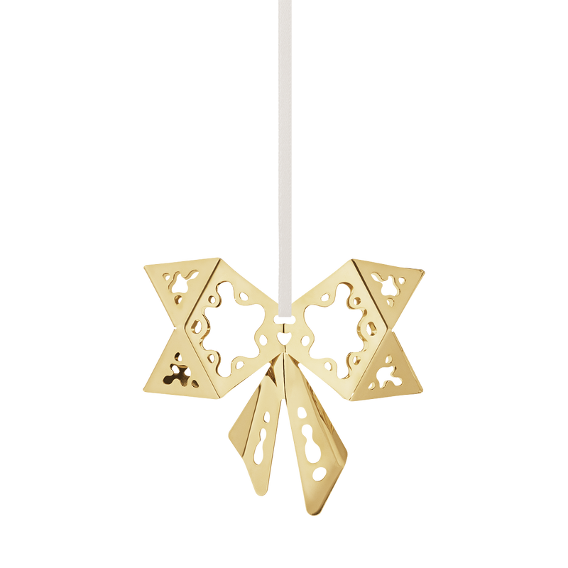 2022 Christmas Bow Ornament - Gold - 10020103