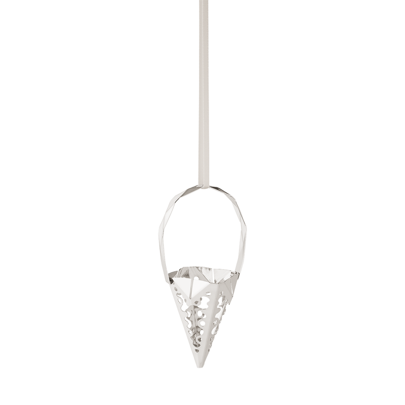 2022 Christmas Cone Ornament - Silver - 10020104