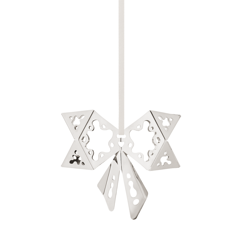 2022 Christmas Bow Ornament - Silver - 10020105