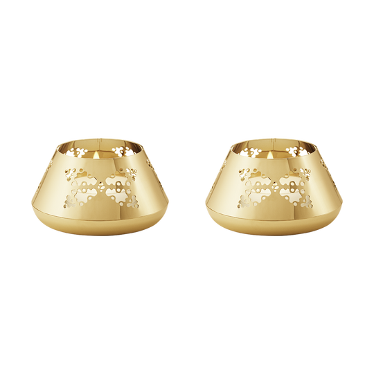 2022 2 Piece Tealight Holders - Gold - 10020133