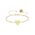 Heartsy Row Bracelet - Green/Gold - BE-XS-11405