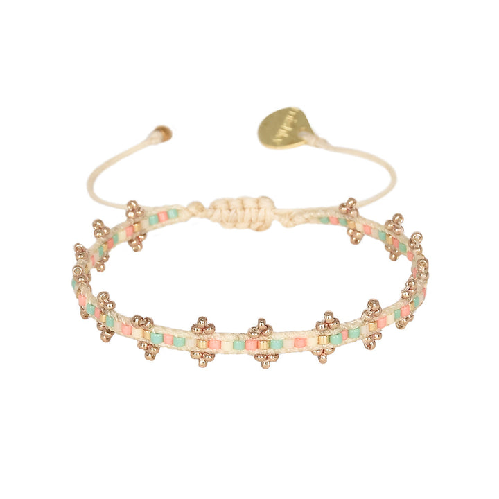 Shanty Bracelet - Pale Pink/Green - BE-XS-11222