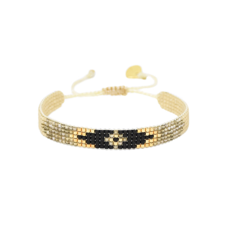 Peeky Bracelet - Cream/Black/Gold - BE-XS-9824