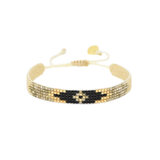 Peeky Bracelet - Cream/Black/Gold - BE-XS-9824