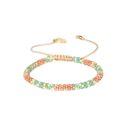 Hoopys Bracelet - Pale Pink/Green - B-BE-S-11220