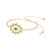 Golden Evil Eye Bracelet - Multicoloured - B-BE-XS-11325