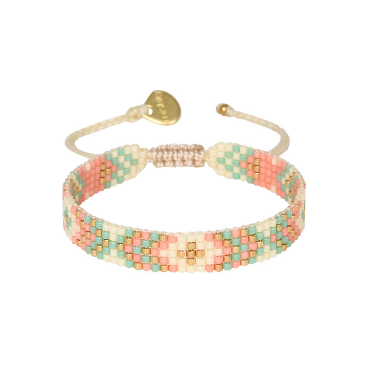 Diamond Braclelet - Pale Pink/Green - B-BE-XS-11339