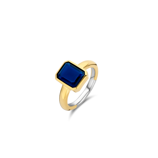Milano Blue stone Ring, Size 56 - Gold - 12272BY/56