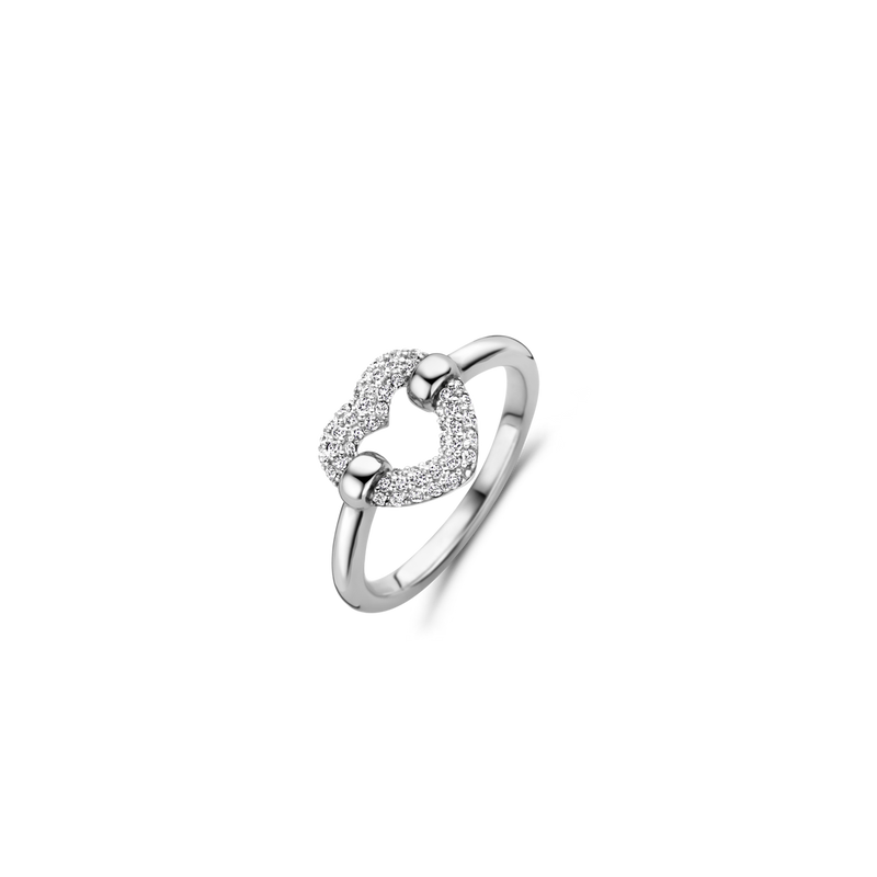 Milano CZ Heart Ring - Silver - 12291ZI