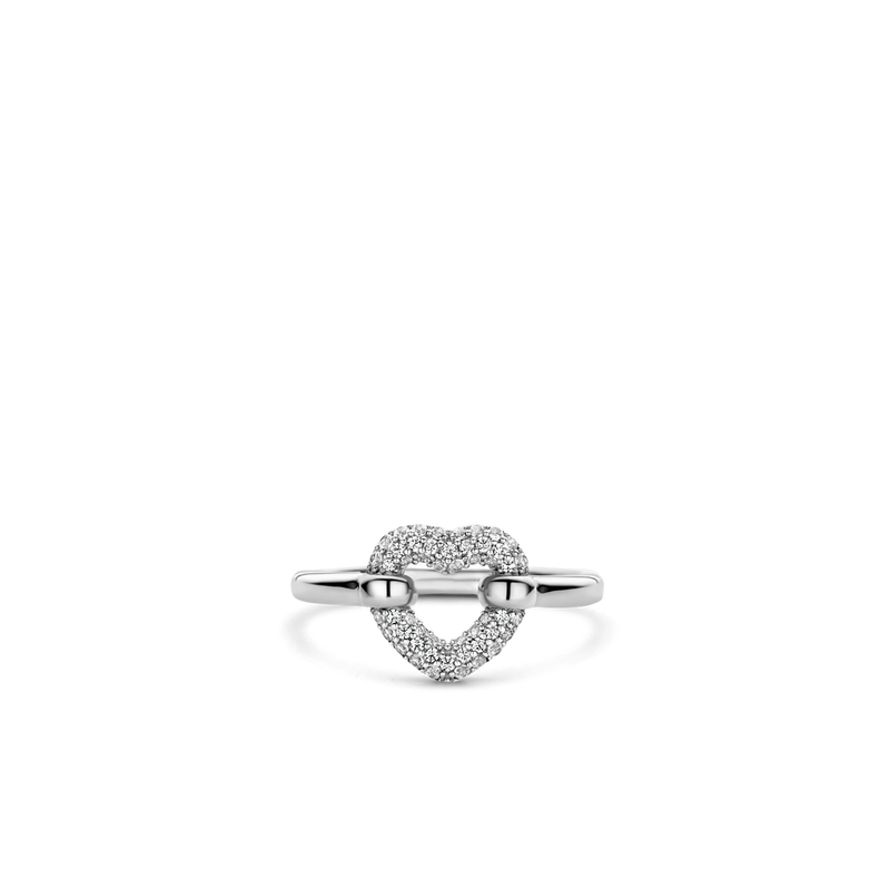 Milano CZ Heart Ring - Silver - 12291ZI