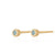 Teeny Tiny December Birthstone Stud Earrings - Gold/Blue Topaz - SPSEGBSBTO