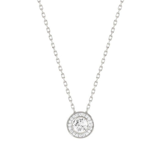 Aurea White CZ Necklace - Silver - 145703/010
