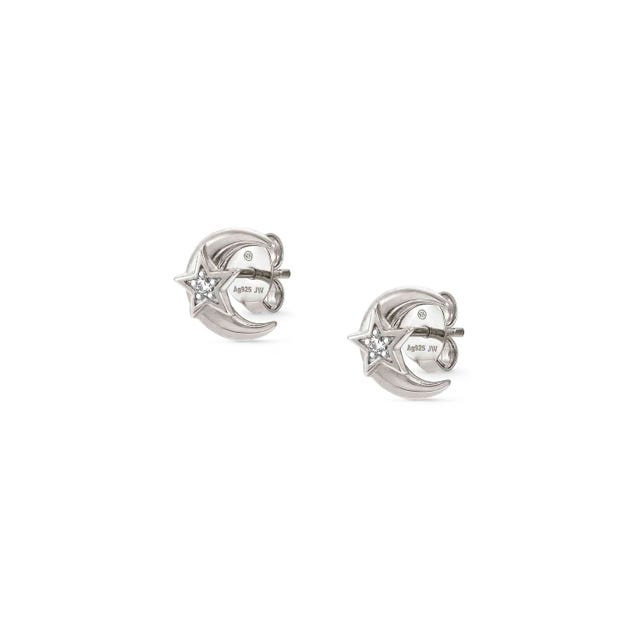 Sweetrock Moon Stud Earrings - Silver - 148024/030
