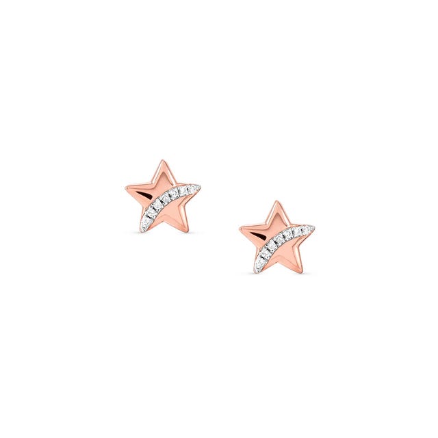 Sweetrock Star Stud Earrings - Rose Gold - 148024/033