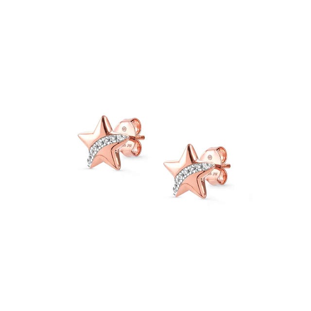 Sweetrock Star Stud Earrings - Rose Gold - 148024/033