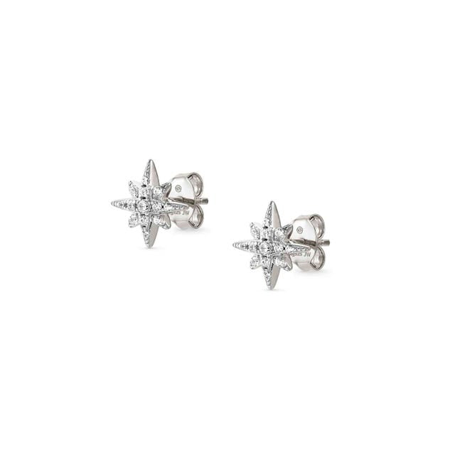 Sweetrock Wind Rose Stud Earrings - Silver - 148024/065