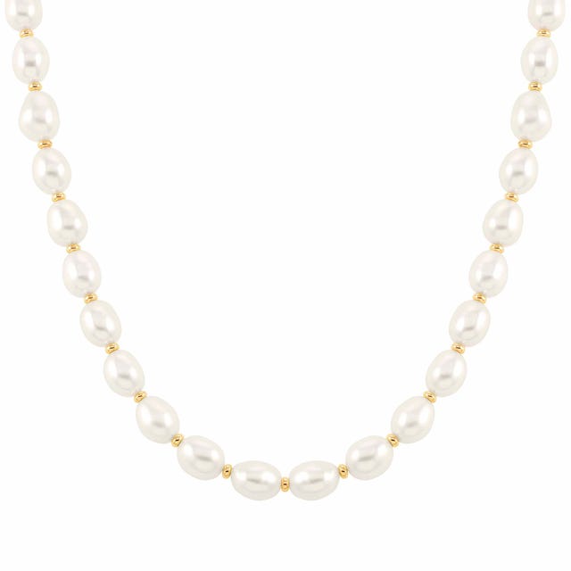 Kate Pearl Necklace - Gold/White - 148902/012