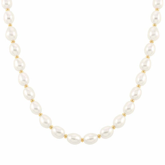 Kate Pearl Necklace - Gold/White - 148902/012
