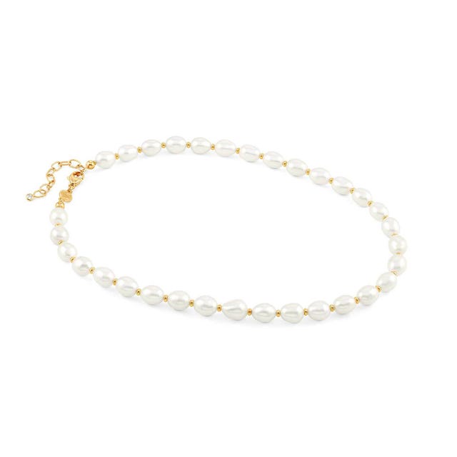 Kate Pearl Necklace - Gold/White - 148902/012