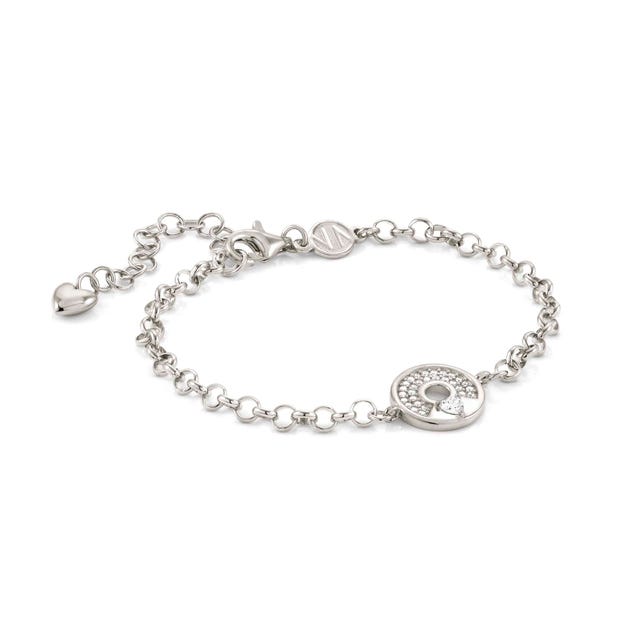 Sentimental CZ Heart Bracelet - Silver - 149201/009
