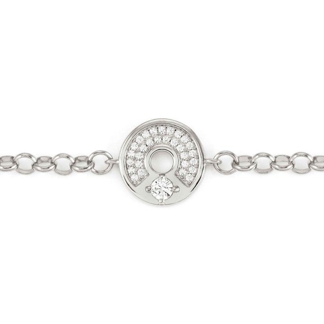 Sentimental Round CZ Bracelet - Silver - 149201/017