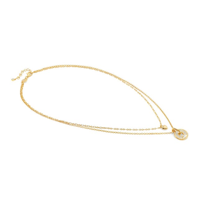 Sentimental CZ Heart Necklace - Gold - 149203/008