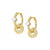 Sentimental CZ Circle Hoop Earrings - Gold - 149206/016
