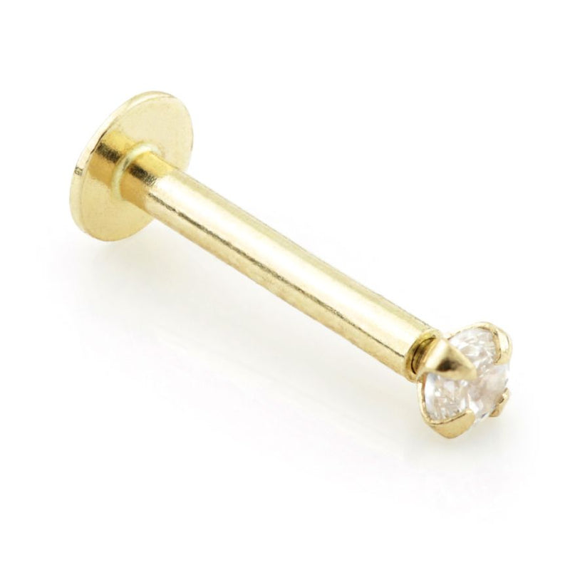 Diamond Micro Internal Labret Earring - Gold - 14Q16DA-1.2-8-2-Y